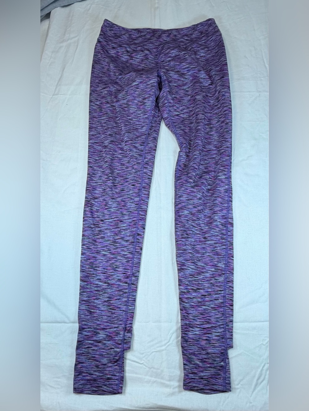 Soybu Purple Space-Dye Leggings with Foot holes